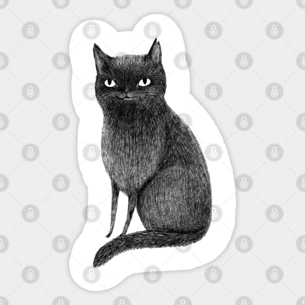 Black Cat Sticker by Sophie Corrigan